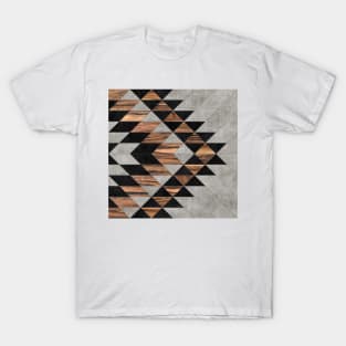 Urban Tribal Pattern No.10 - Aztec - Concrete and Wood T-Shirt